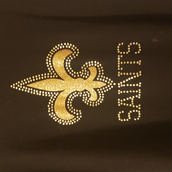 Saints ⚜🖤⚜ ladies XL tee /pullover - Picture 2 of 5
